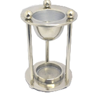 Silver Metal Oil Warmer #SIL2701